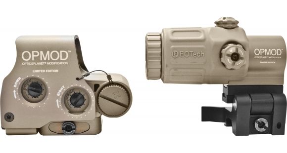 Image of EoTech OPMOD Red Dot Reticle Hybrid Sight IOP Holosight w/ 3X G33 Magnifier, Tan HHS-2 OP-KIT2023