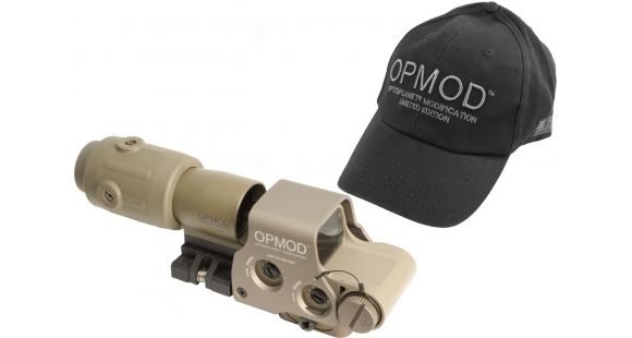 Image of EOTech MPO II EXPS3-0 Holosight 1MOA Reticle with G23 3X Magnifier and OPMOD Hat - Black Ballcap