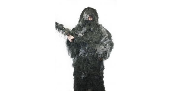 Image of OPMOD Ghillie Suit Black-Gray Night Camo, M/L - Chest 42-48in., Waist 32-38in. SV-OPMOD-GGHST-BLGR-001