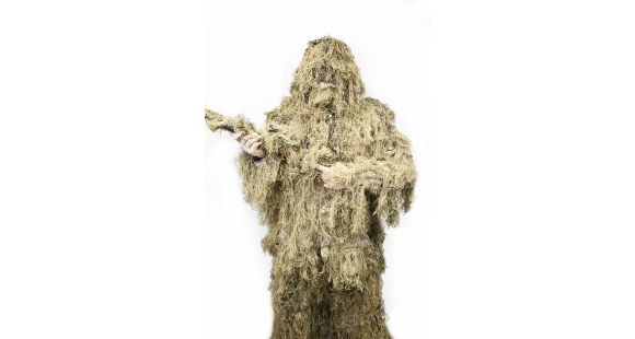Image of OPMOD Ghillie Suit Desert Camo, M/L - Chest 42-48in., Waist 32-38in. SV-OPMOD-GGHST-DSRT-001