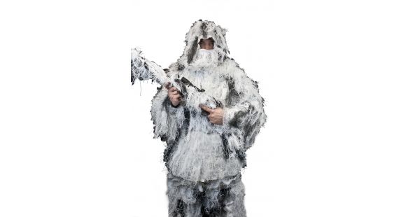 Image of OPMOD Ghillie Suit Snow Camo, XL-XXL - Chest 48-56in., Waist 38-46in. SV-OPMOD-GGHST-SNOW-002