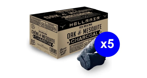 Image of OPMOD HellRazr Tex Mex Mix Oak/Mesquite Charcoal, 20 lbs, Box - 5 PACK