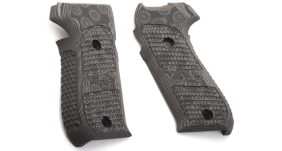 Image of OpticsPlanet Exclusive Hogue Handgun Grip, SIG Sauer P220 DA/SA, G10, Piranha Pattern, G-Mascus Black/Grey, Sig P220, 20137-7SIGBLKGRY