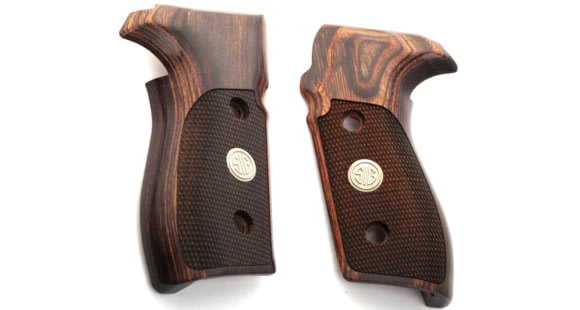 Image of OpticsPlanet Exclusive Hogue Handgun Grip, SIG Sauer P227 DA/SA, Checkered Pattern, Rosewood, Sig P227, 47411-7SIGMED