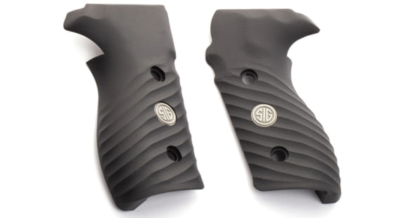 Image of OpticsPlanet Exclusive Hogue Handgun Grip, SIG Sauer P227 DA/SA, G10, Checkered Pattern, Solid Black, Sig P227, 47119-7SIGMED