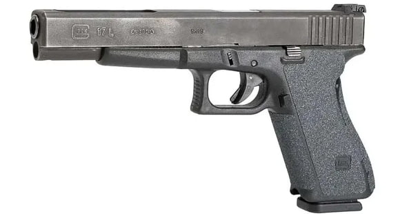 Image of Hogue Wrapter Adhesive Grip For Glock 17, 17L, 18, 22, 24, 31, Small Frame Full Size Generation 1-2, Grit Black, 17129