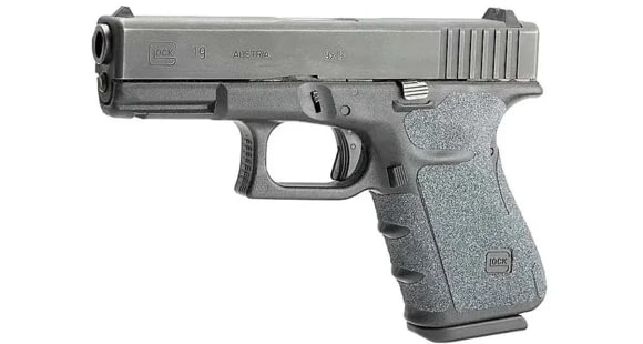 Image of Hogue Wrapter Adhesive Grip For Glock 19, 23, 32, 38, Small Frame Compact Generation 3, Grit Black, 17239