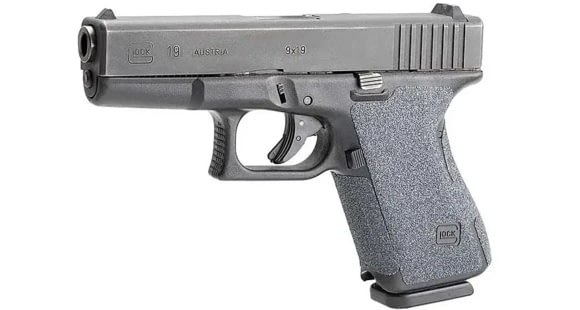 Image of Hogue Wrapter Adhesive Grip For Glock 19, 23, 32, Small Frame Compact Generation 1-2, Grit Black, 17229