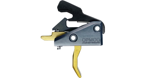 Image of OpticsPlanet Exclusive Rise Armament OPMOD RA-240 Hex Enhanced Rifle Trigger, AR-15, 3.5lb Pull, Gold, RA-240-HEXC-TiN