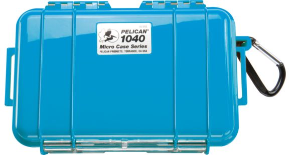 Image of Pelican 1040 Micro Watertight Crushproof Dry Box, 7.50x5.06x2.12in, Solid Blue, 1040-025-120