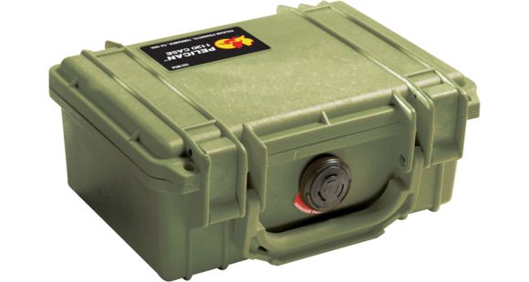 Image of Pelican 1120 Small Waterproof 7.46x4.96x3.33in Carry Case, OD Green, No Foam