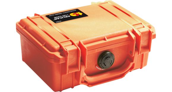 Image of Pelican 1120 Small Waterproof 7.46x4.96x3.33in Carry Case, Orange, No Foam