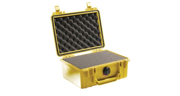 Image of Pelican 1150 Small Protector Case, Crushproof 8.49x5.99x3.75in Dry Box w/Foam, Yellow, 1150-000-240