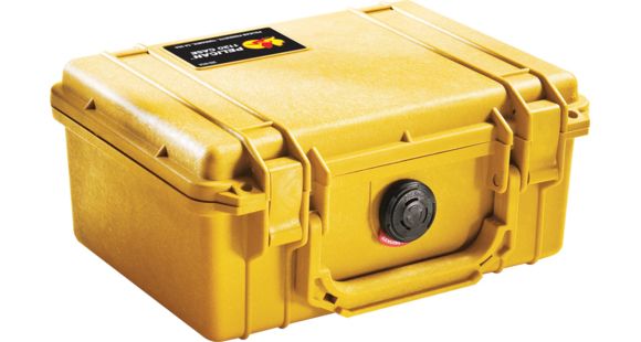 Image of Pelican 1150 Small Protector Case, Crushproof 8.49x5.99x3.75in Dry Box w/No Foam, Yellow, 1150-001-240