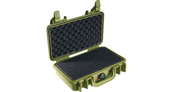 Image of Pelican 1170 Watertight Case w/Lid and Foam, OD Green 1170-000-130