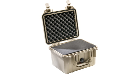 Image of Pelican 1300 Small Protector Waterproof Case, Desert Tan, Foam, 1300-000-190
