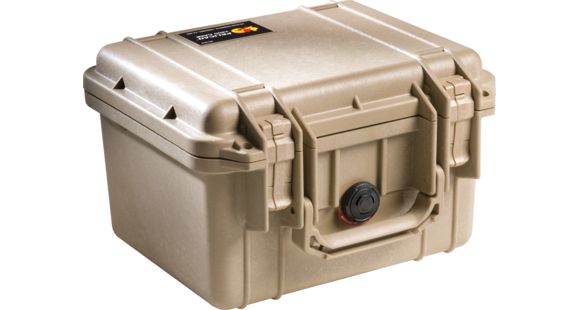 Image of Pelican 1300 Small Protector Waterproof Case, Desert Tan, No Foam, 1300-001-190