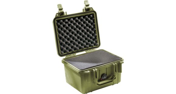 Image of Pelican 1300 Small Protector Waterproof Case, OD Green, Foam, 1300-000-130