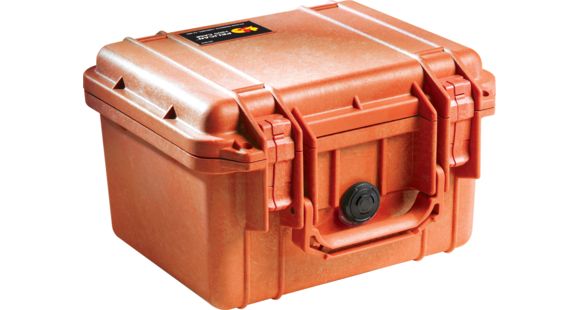 Image of Pelican 1300 Small Protector Waterproof Case, Orange, No Foam, 1300-001-150