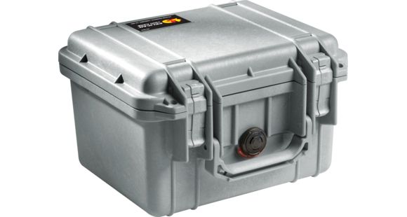 Image of Pelican 1300 Small Protector Waterproof Case, Silver, No Foam, 1300-001-180