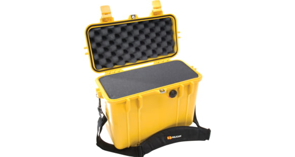 Image of Pelican 1430 Protector Medium Top Loader 17x9.6x13in Case, Yellow w/ Foam, 1430-000-240