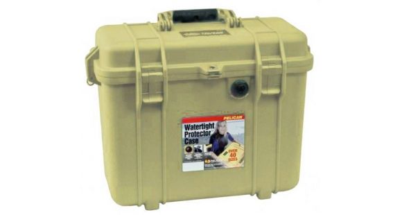 Image of Pelican 1430 Protector Medium Top Loader 17x9.6x13in Case, Desert Tan w/Photo Organizer, 1430-004-190