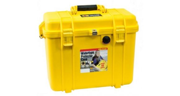 Image of Pelican 1430 Protector Medium Top Loader 17x9.6x13in Case, Yellow w/Office Dividers, 1430-005-240