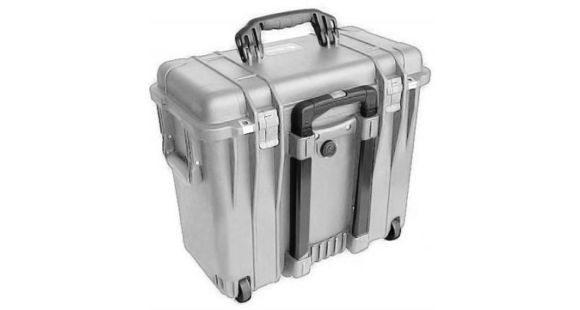 Image of Pelican 1440 Top Loader Medium 20x12x18in Protector Case, Silver w/Photo Dividers