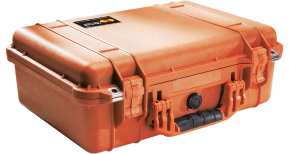 Image of Pelican 1500NF Medium Crushproof Dry Case, 18.5x14x7in, Orange - No Foam
