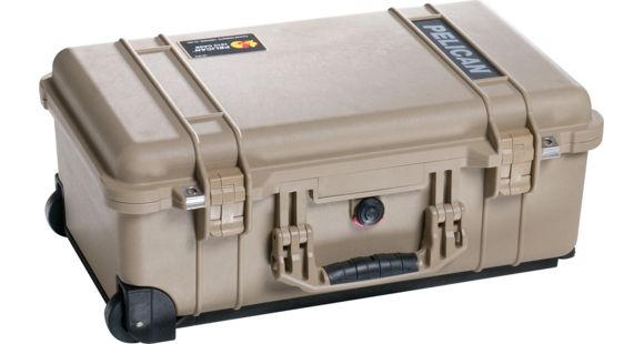 Image of Pelican 1510 Carry On 22x13x9in Wheeled Protector Case, Desert Tan w/ Foam 1510-000-190