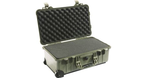 Image of Pelican 1510 Carry On 22x13x9in Wheeled Protector Case, OD Green w/ Foam 1510-000-130