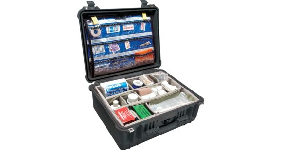 Image of Pelican 1550 EMS Black Emergency Medical Services Protector Hard Case w/ Organizer, 1550-005-110