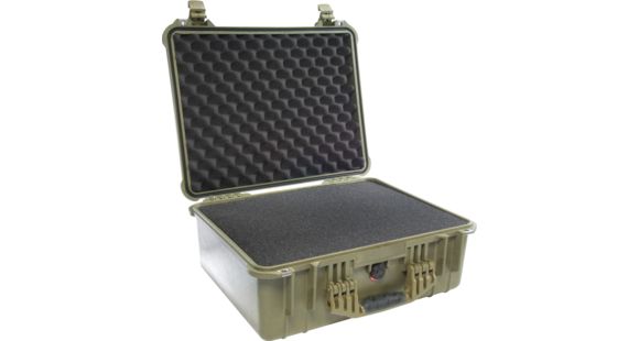Image of Pelican 1550 Waterproof 20x16x8in Protector Case, OD Green w/Foam