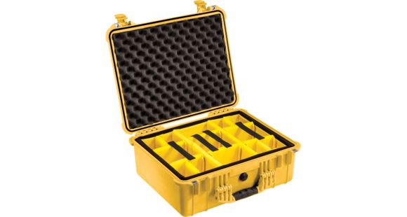 Image of Pelican 1550 Waterproof 20x16x8in Protector Case, Yellow w/Foam, 1550-000-240