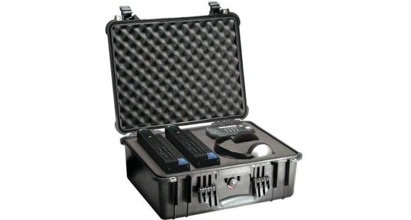 Image of Pelican 1554 Waterproof 20x16x8in Protector Case, Black w/Padded Dividers