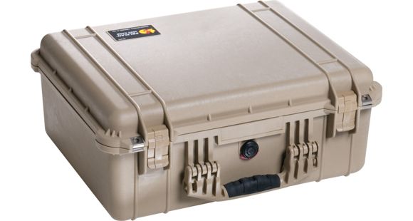 Image of Pelican 1554 Waterproof 20x16x8in Protector Case, Desert Tan w/Padded Dividers