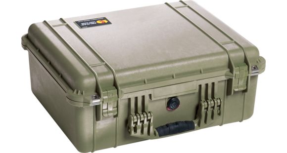 Image of Pelican 1554 Waterproof 20x16x8in Protector Case, OD Green w/Padded Dividers