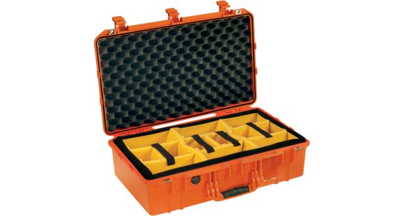 Image of Pelican 1555 Air Protector Case, with Divider, Orange, 015550-0040-150