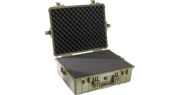 Image of Pelican 1600 Protector Pressurized 24x19x8in Case, OD Green w/Foam