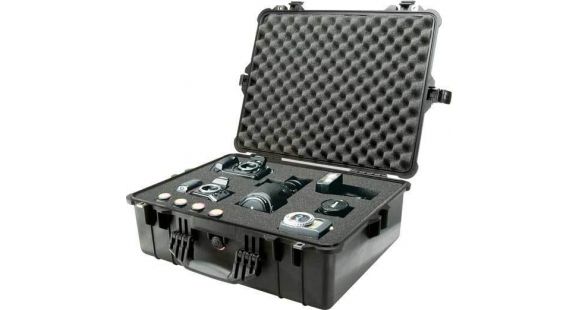 Image of Pelican 1600 Protector Pressurized 24x19x8in Case, Black w/Padded Dividers