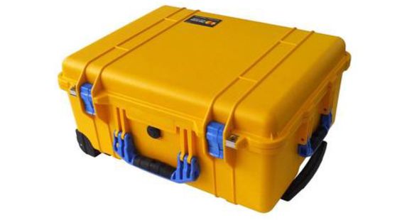 Image of Pelican 1650 Large Crushproof Wheeled Dry Case, 30.75x20.5x11.6in, Yellow w/ Liner &amp; Foam, 1650-020-240
