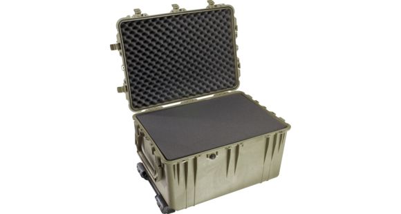 Image of Pelican 1660 Large Protector Watertight Hard Case, OD Green w/ Liner &amp; Foam 1660-020-130