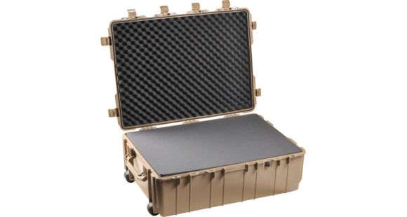 Image of Pelican 1730 Large Watertight Chemical Resistant Transport Case, Desert Tan w/Liner &amp; Foam 1730-000-190