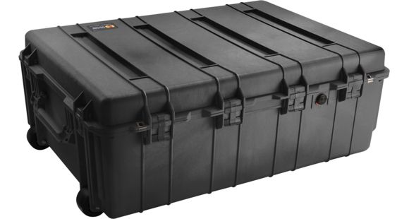 Image of Pelican 1730T Large Watertight Chemical Resistant Case, Black w/Liner &amp; Pressure Equalization Valve