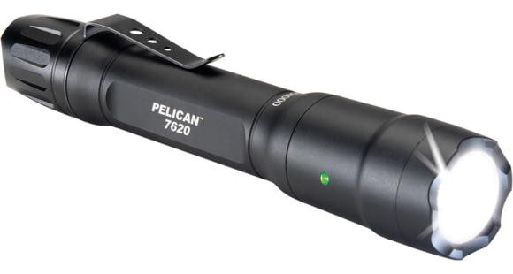 Image of Pelican 7620 Tactical Flashlight, 2 AA/3 CR123, Black, 6.75 in, 7620