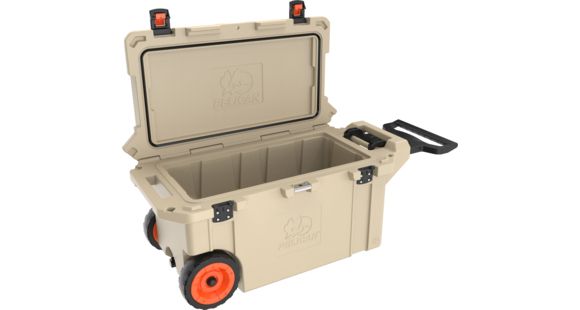 Image of Pelican 80QW Wheeled Tailgate Cooler, Tan, 80 QT, 80QW-2-TAN