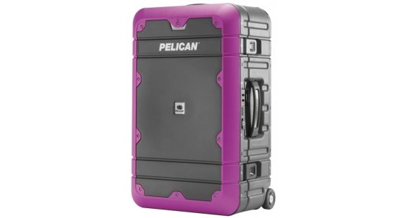 Image of Pelican BA22 Elite Carry-On Luggage, 19.16x11.24x8in, Gray/Purple, LG-BA22-GRYPUR