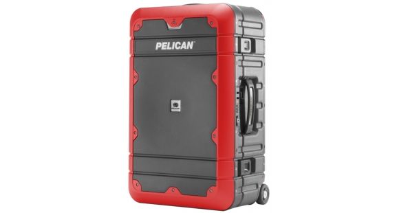 Image of Pelican BA22 Elite Carry-On Luggage, 19.16x11.24x8in, Gray/Red, LG-BA22-GRYRED