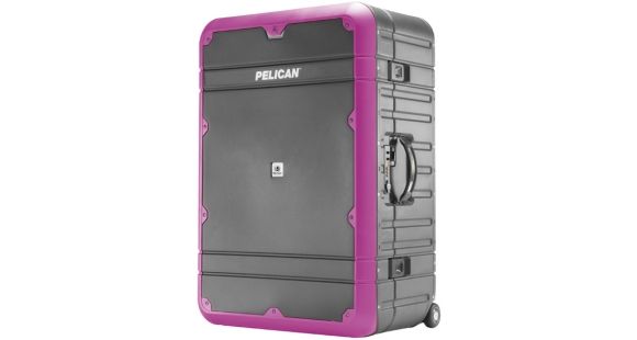 Image of Pelican BA30 Elite Vacationer Luggage, 25.85x16.98x10.93in, Gray/Purple, LG-BA30-GRYPUR