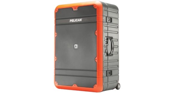 Image of Pelican BA30 Elite Vacationer Luggage, 25.85x16.98x10.93in, Gray/Orange, LG-BA30-GRYORG